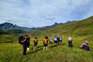At the end of our 4 day hike at Mnweni. Mnweni 4 day circuit